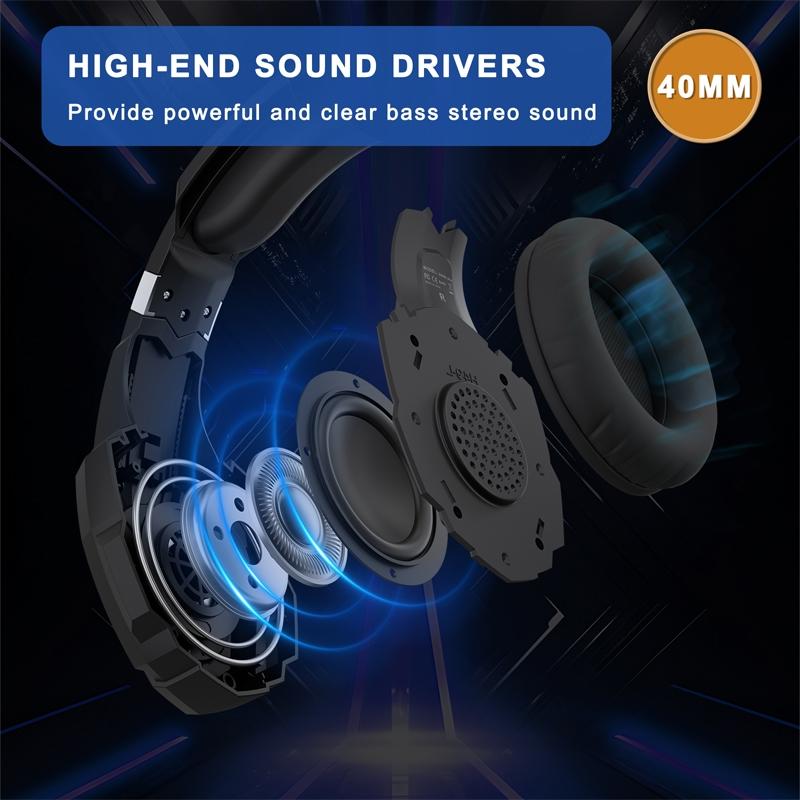 2.1M Gaming Headset With Mic Kotion Each G9000 Plus - Black White 5