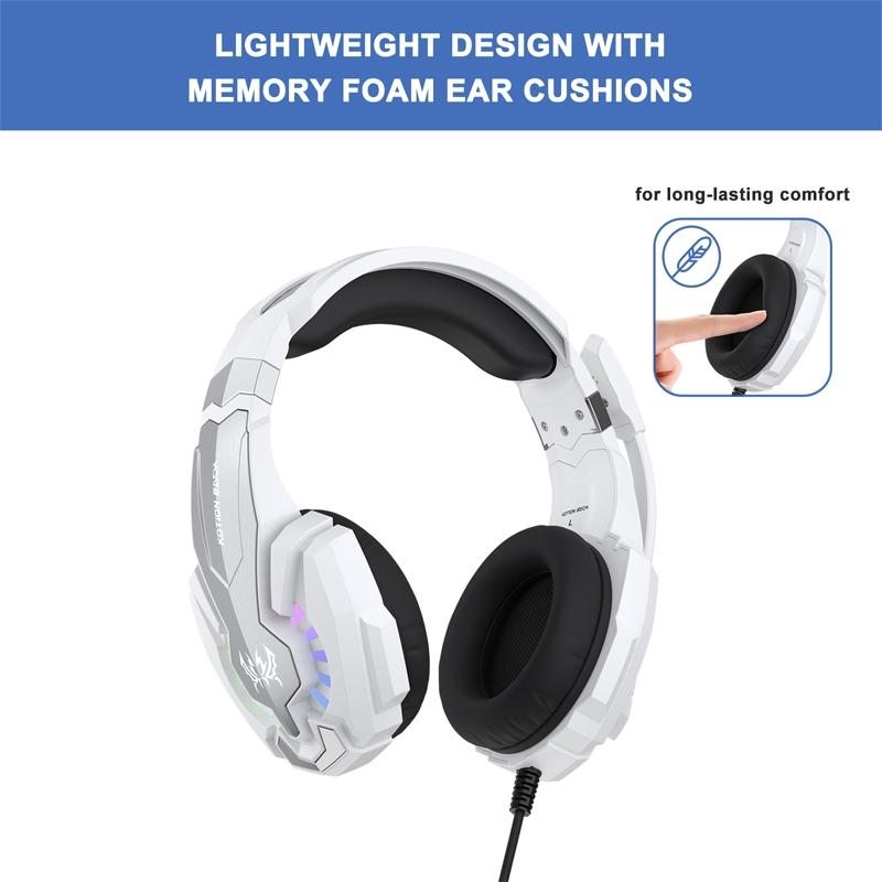 2.1M Gaming Headset With Mic Kotion Each G9000 Plus - Black White 11