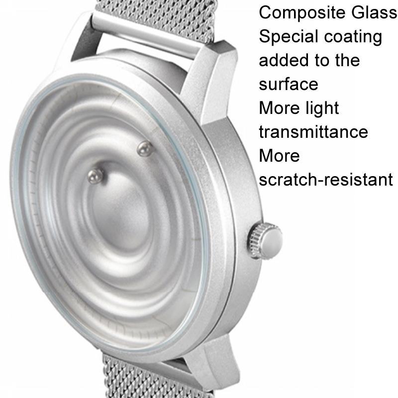 Stainless Steel Men Quartz Watch with Magnetic Strap - 40mm - Silver 4