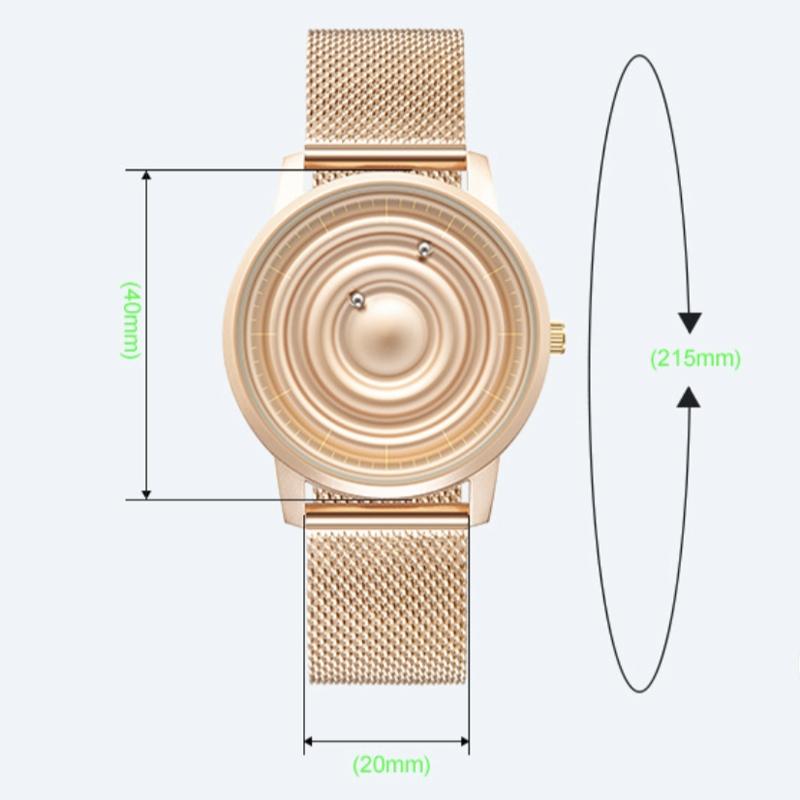 Stainless Steel Men Quartz Watch with Magnetic Strap - 40mm - Silver 7