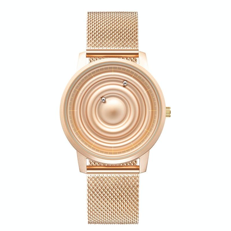 Stainless Steel Men Quartz Watch with Magnetic Strap - 40mm - Silver 13