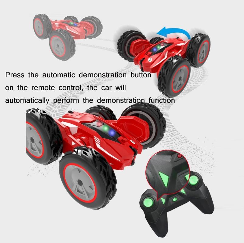 High-speed Double-sided Rc Car for Stunts and Off-road Tumbling - Blue 6
