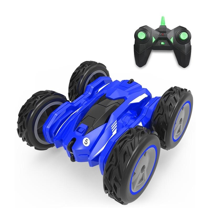 High-speed Double-sided Rc Car for Stunts and Off-road Tumbling - Blue 9