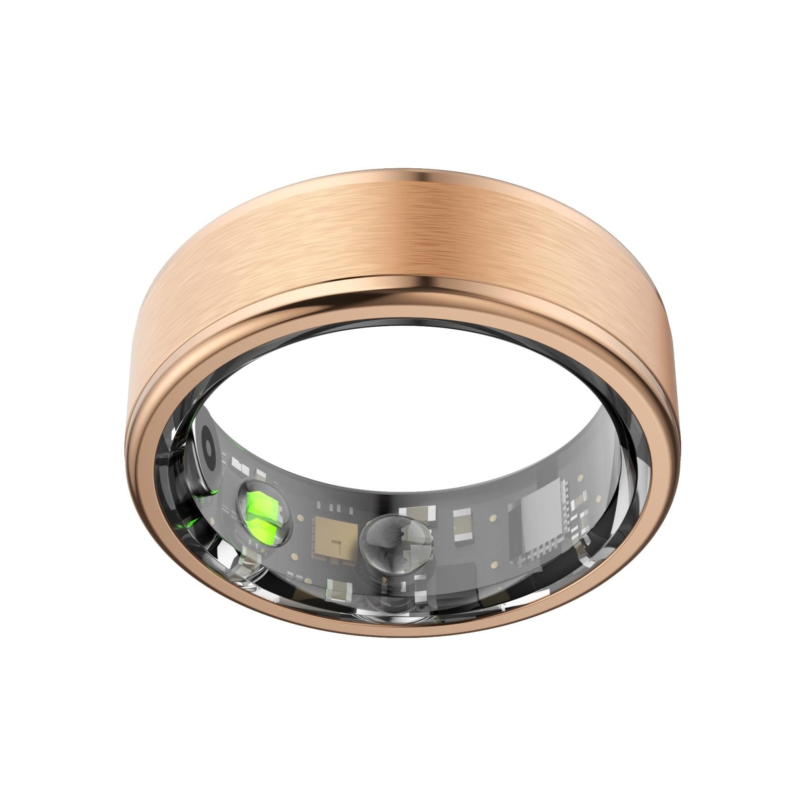 Smart Ring With Heart Rate Blood Oxygen Sleep & Sports Modes - Size 10 - Gold 14