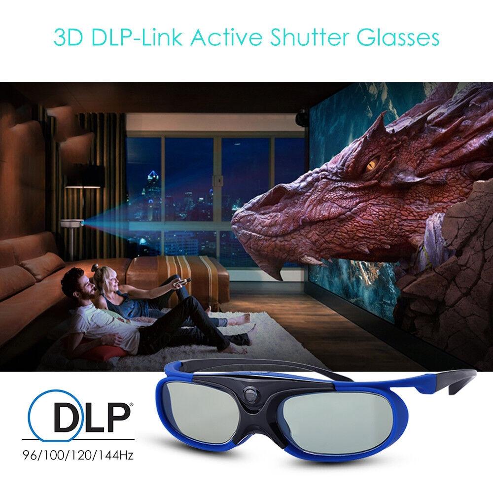 3d Glasses for Dlp Link Projection - Active Shutter - Black 10