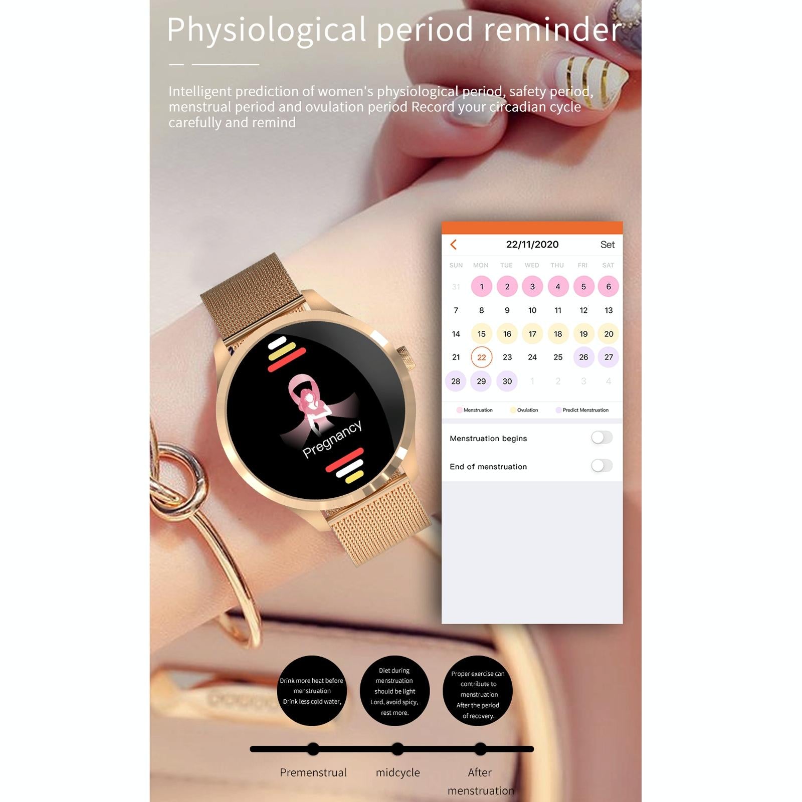 1.28 Inch Ips Colour Screen Ip67 Waterproof Smart Watch Support Blood Pressure Monitoring / Heart Rate Monitoring / Sleep Monitoring - Black 10