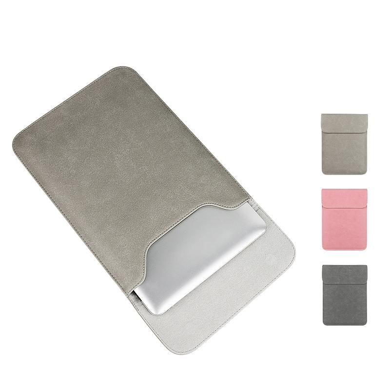 11.6-12.5 Inch Ultra-thin Notebook Liner Bag with Small Bag - Pu02 - Light Grey 3