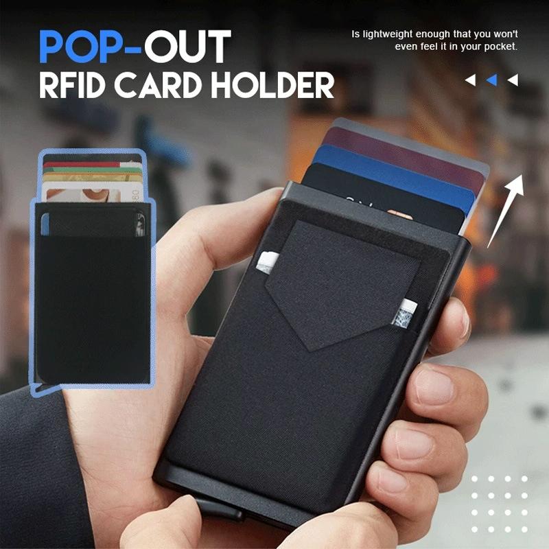 Compact Metal Card Holder with Rfid Protection - Gold 8