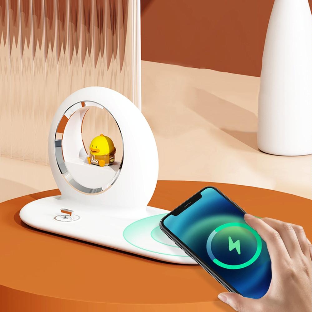 10W Cartoon Wireless Fast Charger With Night Light Pink 8