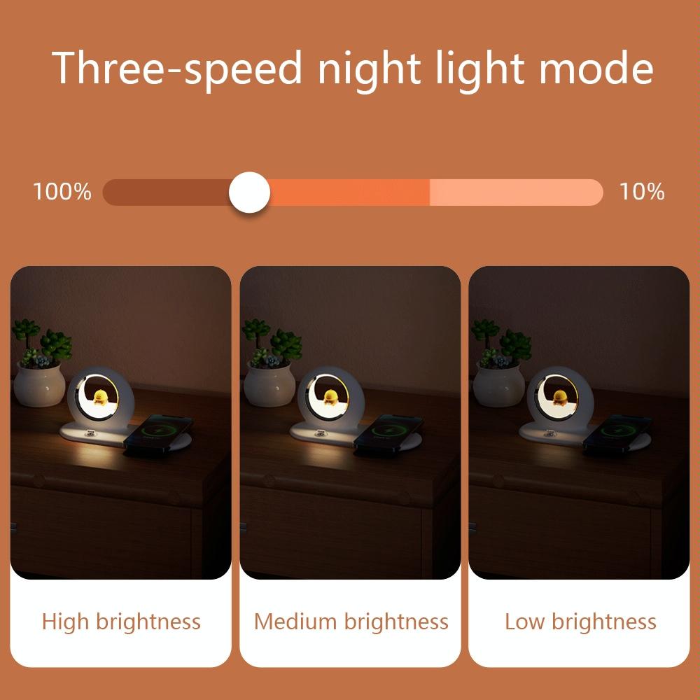 10W Cartoon Wireless Fast Charger With Night Light Pink 5