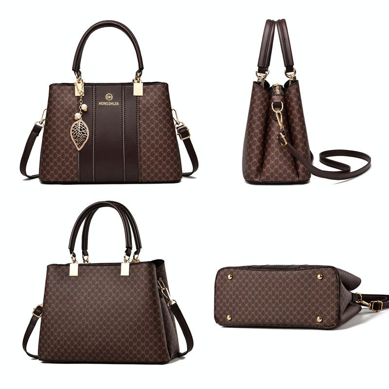 Large Capacity Summer Lady Handbag - Colourblock Shoulder / Crossbody - Black 4