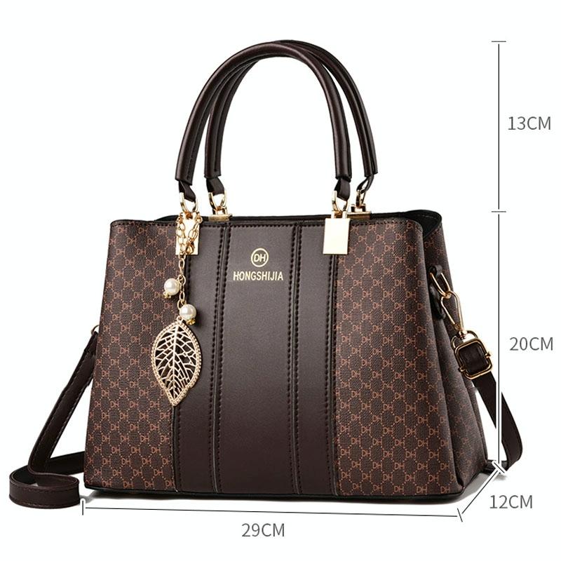 Large Capacity Summer Lady Handbag - Colourblock Shoulder / Crossbody - Black 5