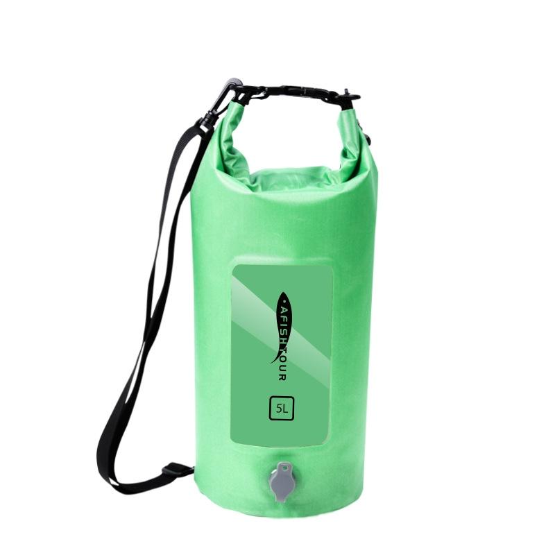 5L Waterproof Drifting Stream Bag Foldable Storage Bucket - Green 9
