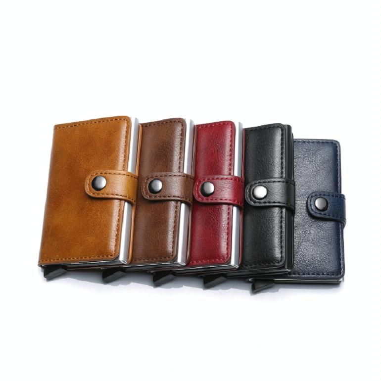 Secure Rfid Blocking Aluminum Card Case - Brown 4