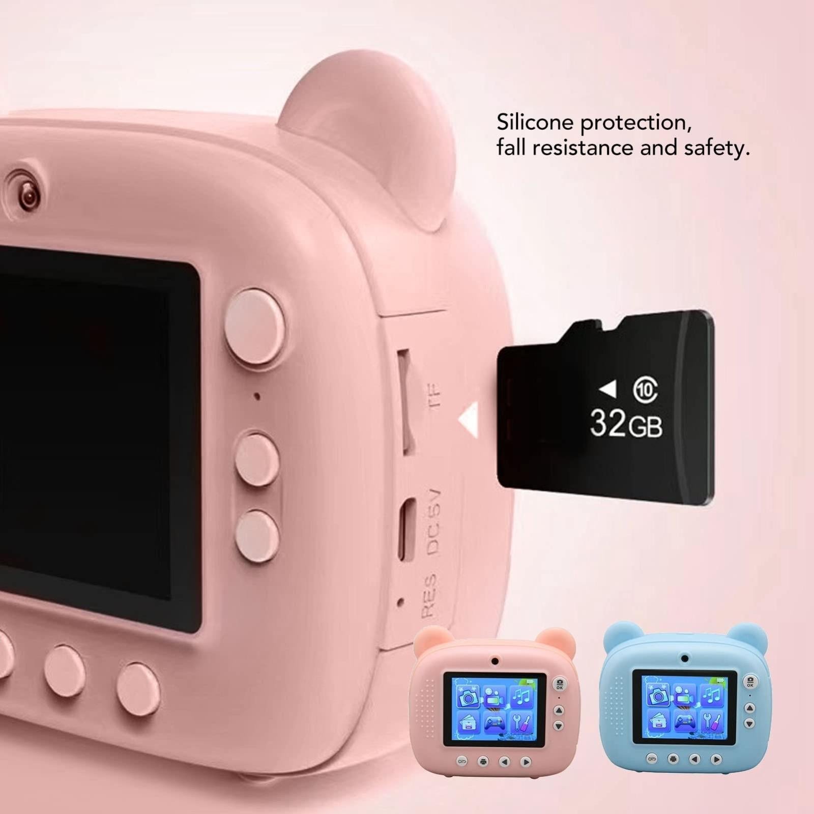 Instant Print Camera for Kids with Dual Lens and 2.4-inch Screen - Blue 11