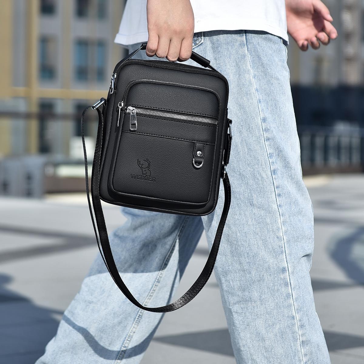 Brown Crossbody Shoulder Bag For Men Versatile And Stylish 9