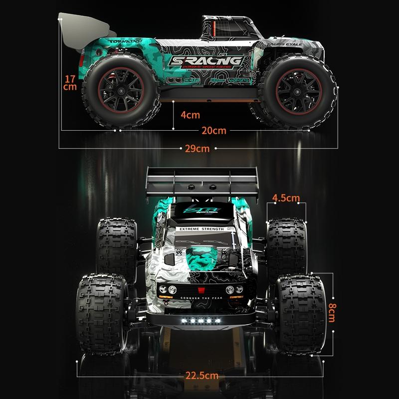 Off-road Remote Control Car - Electric 4wd Alloy Bigfoot - Green 4