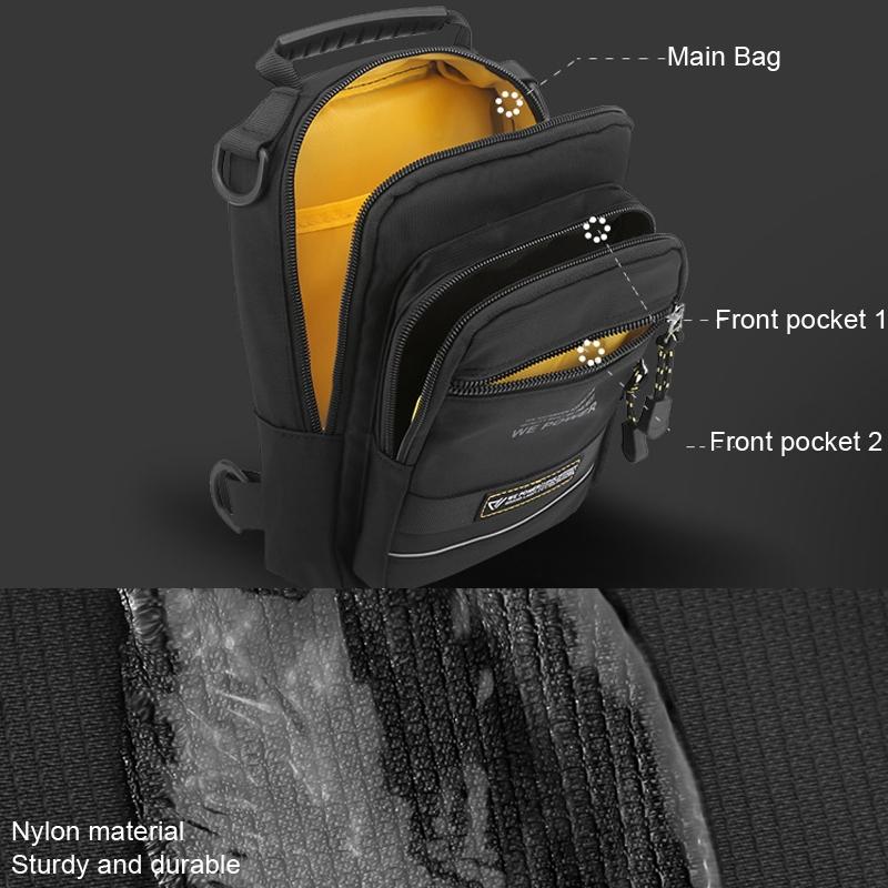 USB Chest Outdoor Shoulder Messenger Bag For Men With Charging Port - Grey 9