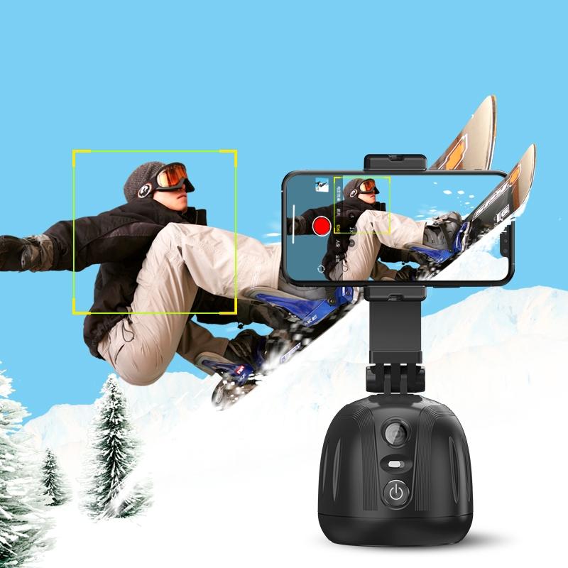 Smart 360 Degree Live Video Recording Desktop Stabilizer - Black 10