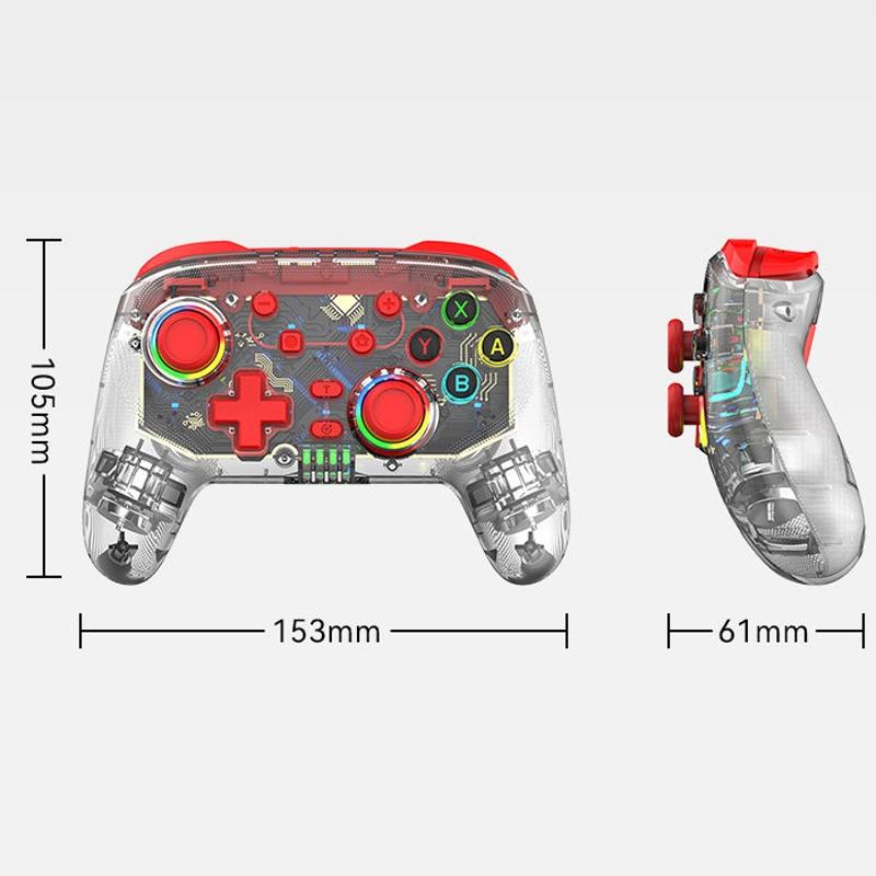 Wireless Dual Vibration Gamepad for Ps3 / Ps4 with Rgb Lights - Blue 8