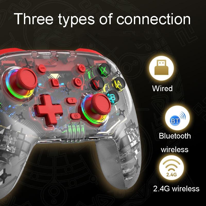 Wireless Dual Vibration Gamepad for Ps3 / Ps4 with Rgb Lights - Blue 15