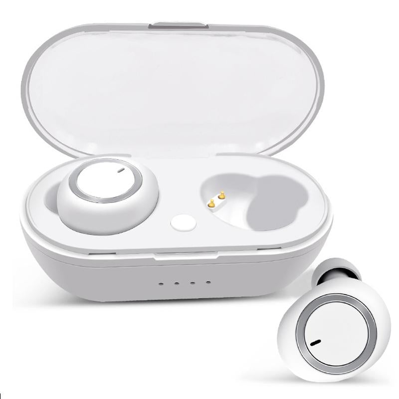 Mini Invisible Tws Bluetooth 5.0 Earphones with Charging Box & Mic - White 3
