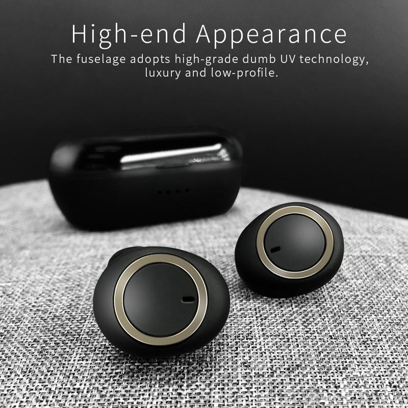 Mini Invisible Tws Bluetooth 5.0 Earphones with Charging Box & Mic - White 4