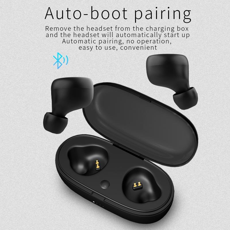 Mini Invisible Tws Bluetooth 5.0 Earphones with Charging Box & Mic - White 11