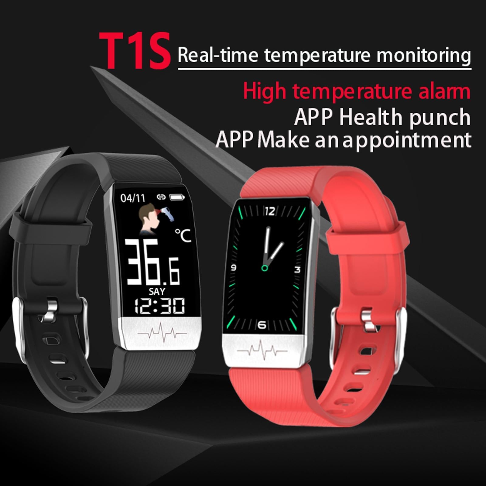 Waterproof Smart Bracelet With Blood Oxygen & Heart Rate Monitoring - Red 4