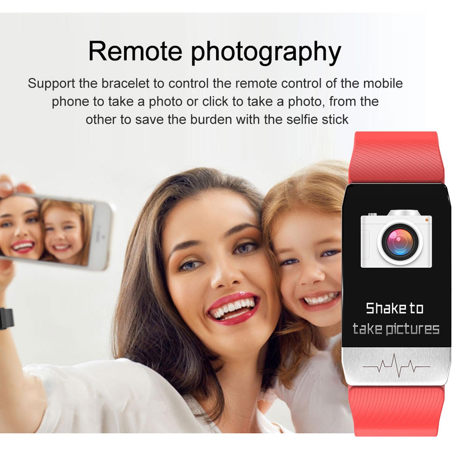 Waterproof Smart Bracelet With Blood Oxygen & Heart Rate Monitoring - Red 8