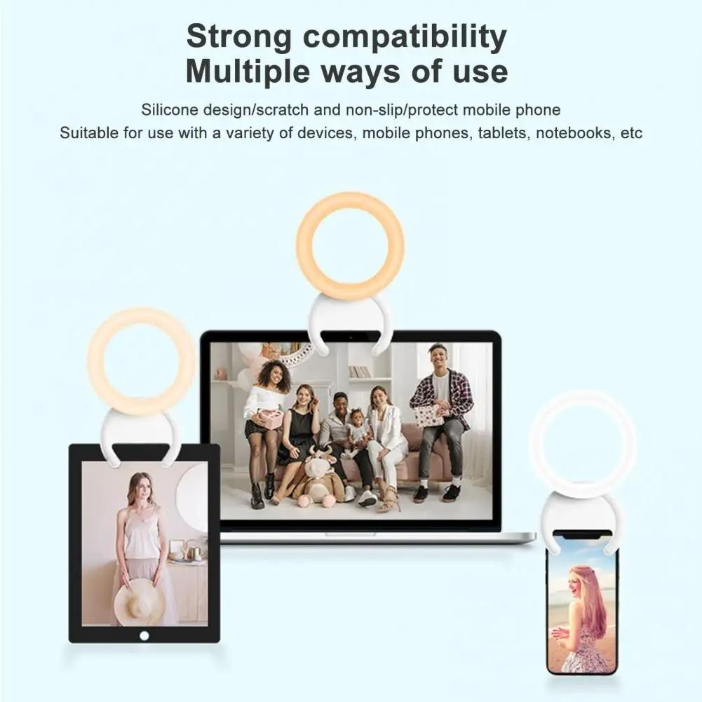 Clip-on Half-ring Fill Light for 10cm Mobile Phones - White 8