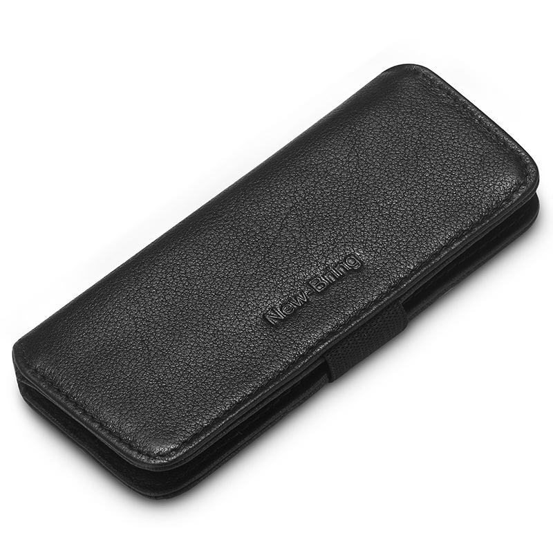 Leather Key Case With Pull Out Coin Purse Compact Key Storage For Men And Women - Black 9