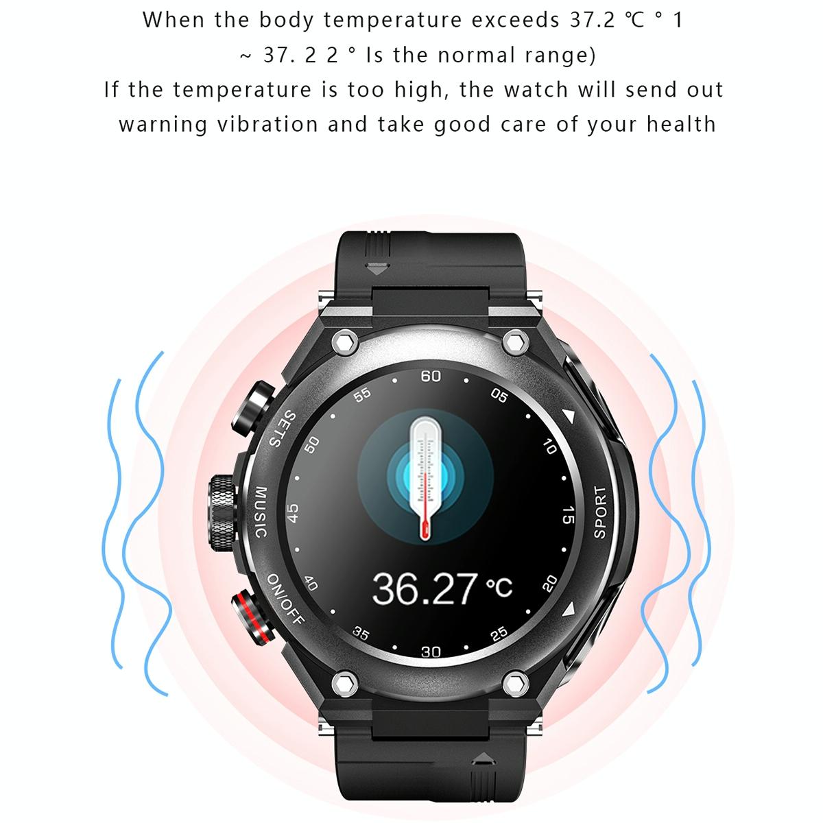 1.28 Inch Ips Touch Screen 2 In 1 Bluetooth Headset Smart Watch Support Heart Rate Monitoring / Bluetooth Music - Silver 5