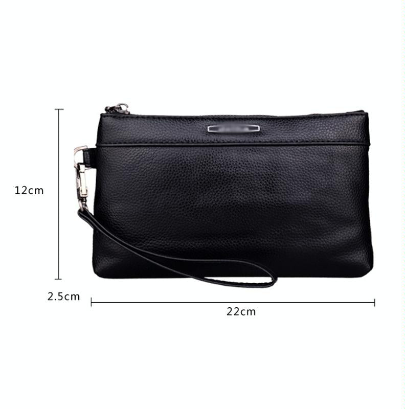 Large Capacity Casual Clutch Wallet with Zipper Closure - Brown 3