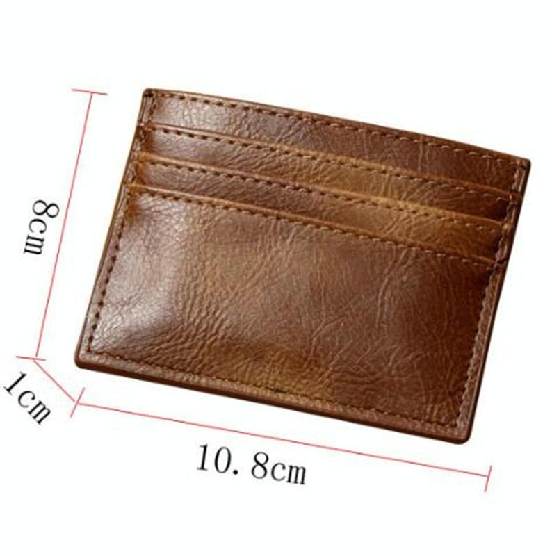 Multi Card Holder For Men Driver License Bank Cards - Dark Brown 10