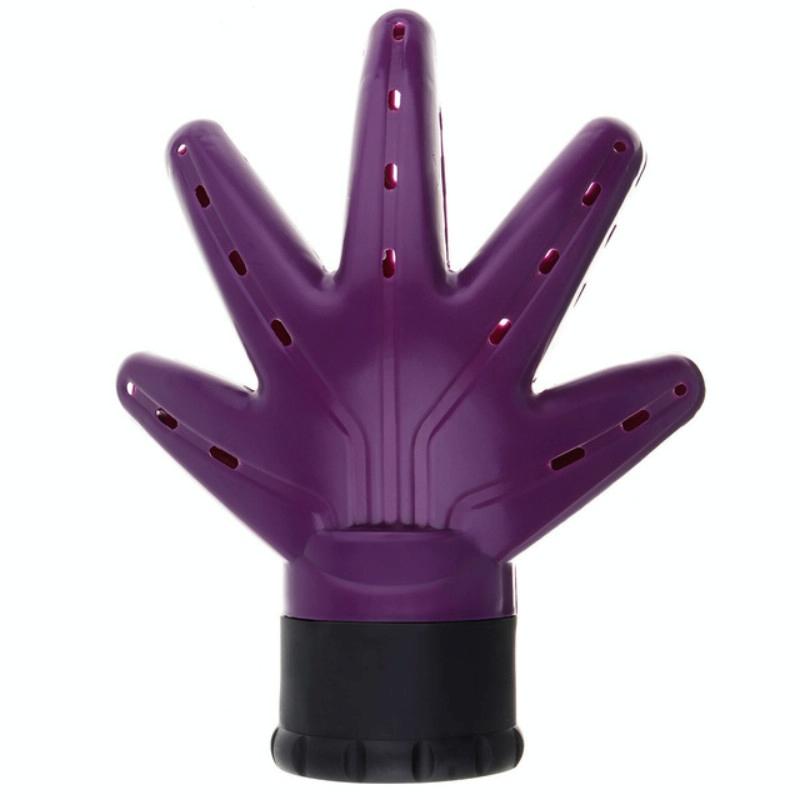 Palm Shaped Hair Dryer Cover For Drying & Shaping Fits Most Brands - Purple 4