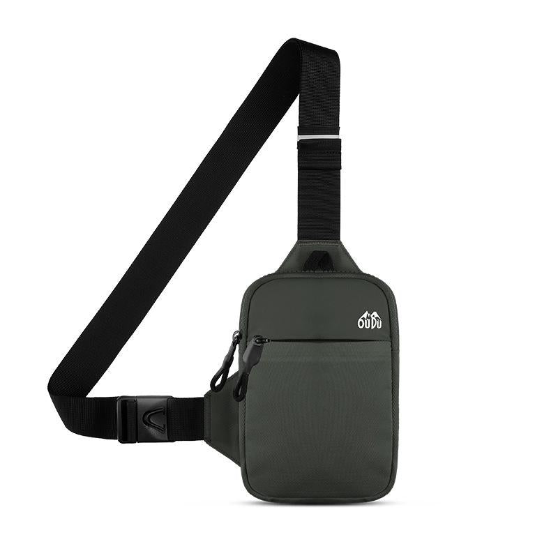 Crossbody Chest Pack For Outdoor Sports Unisex Cell Phone Bag - Grey 12