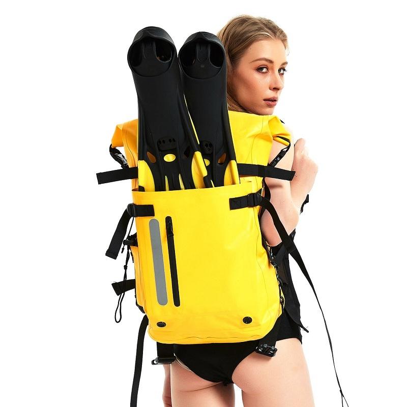 Waterproof Diving Fins Bag Scuba Swimming Backpack - Yellow 6