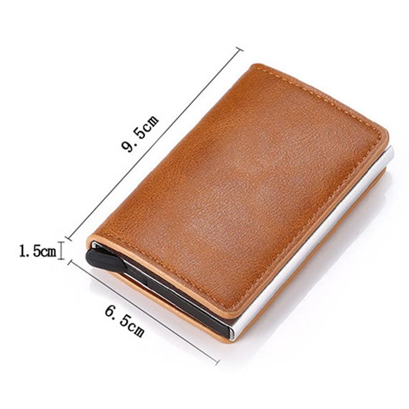 Automatic Rfid Blocking Card Holder with Coin Pocket - Blue 3