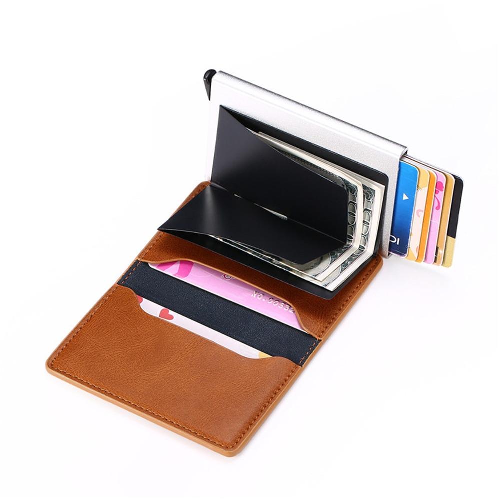 Automatic Rfid Blocking Card Holder with Coin Pocket - Blue 5