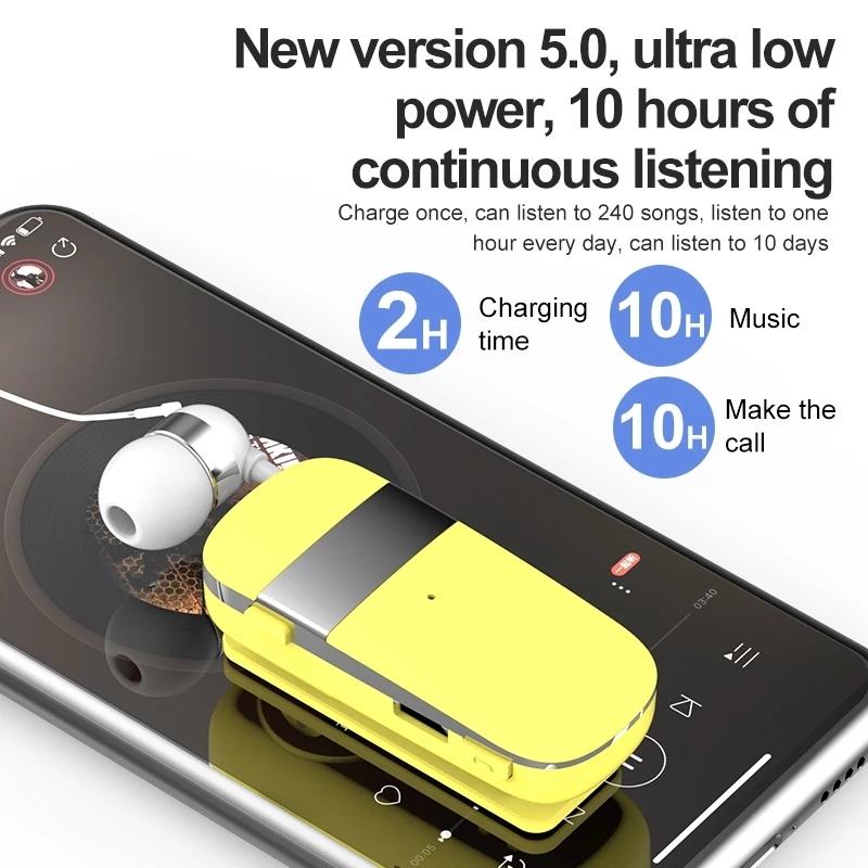 Wireless Bluetooth Earphone with Vibration Reminder for Phone - White 5