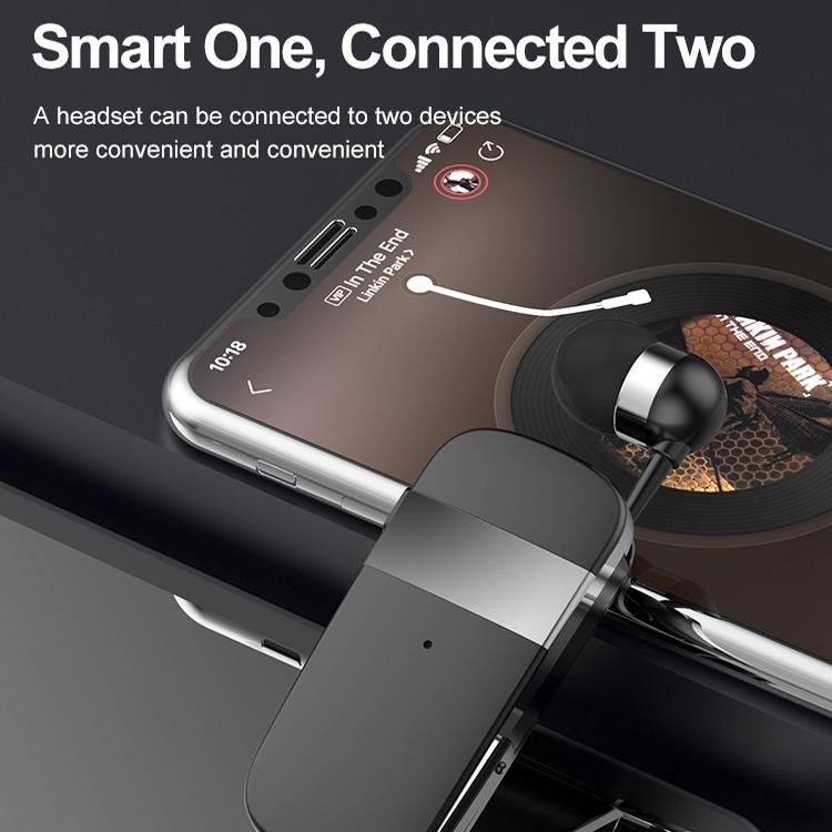 Wireless Bluetooth Earphone with Vibration Reminder for Phone - White 6