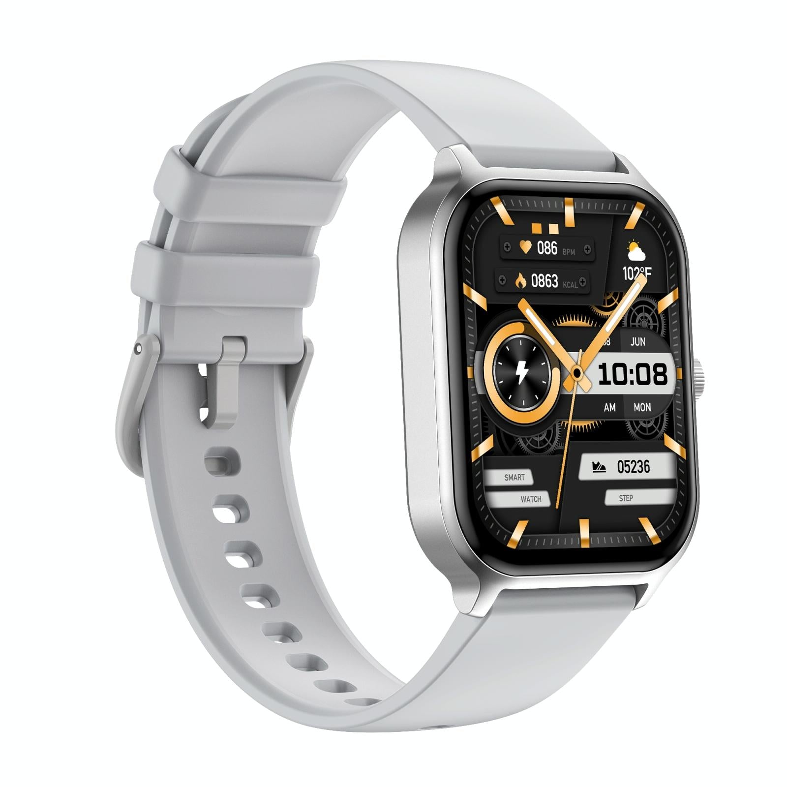1.93 Inch Colour Screen Smart Watch Support Bluetooth Call / Health Monitoring - Silver 4
