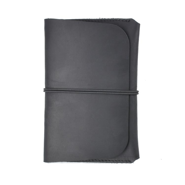 Retro Passport Wallet For Travel Crazy Horse Skin - Black 13