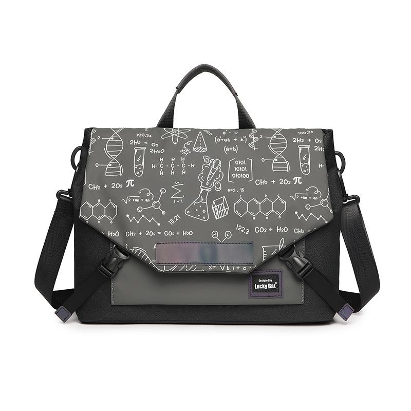 Anti-drop Crossbody Laptop Bag - Fits 13.3-16 Inch - Airbag Protection - Black Gray Equation 10