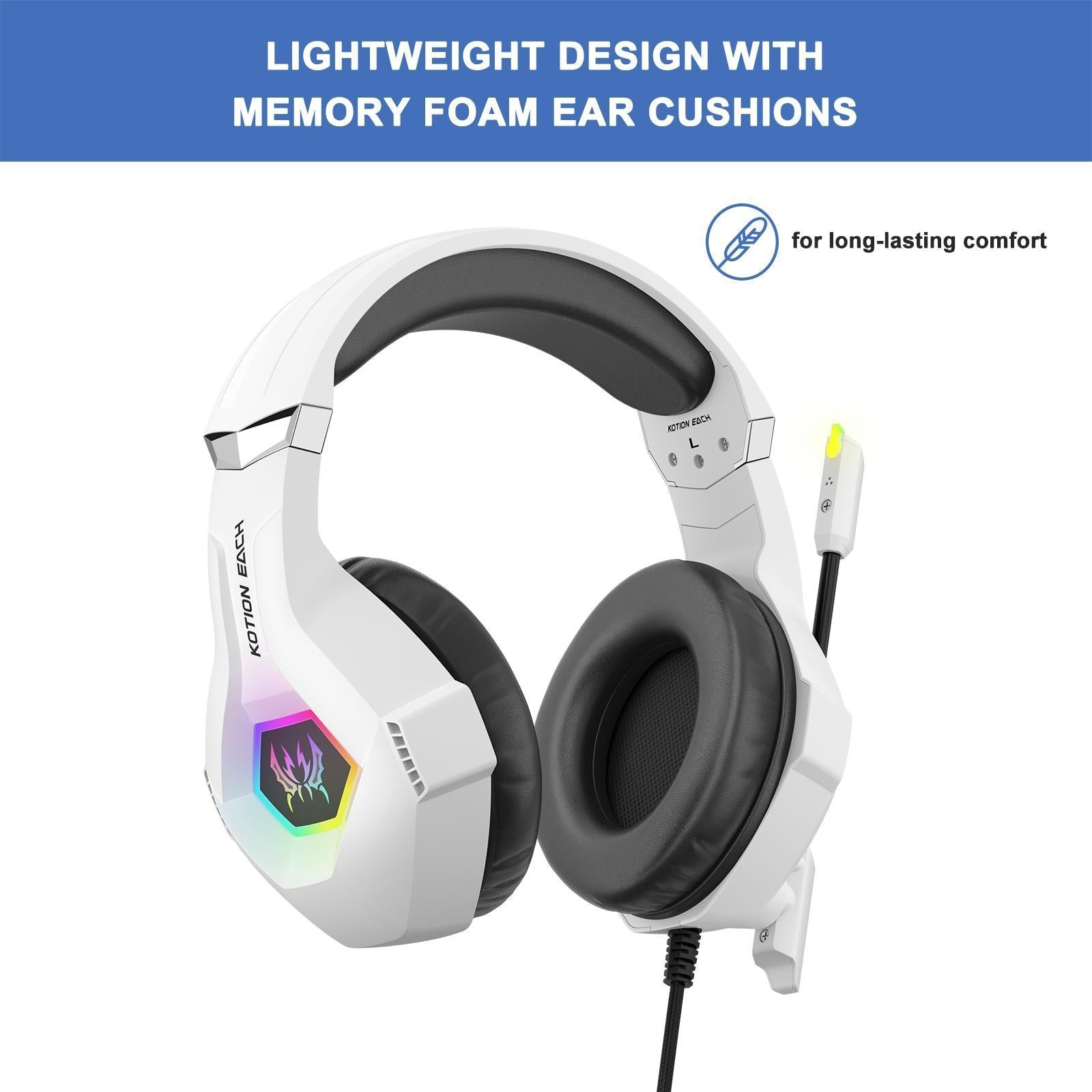 Omni Esports Headset With Mic 1.9M Length - White 6