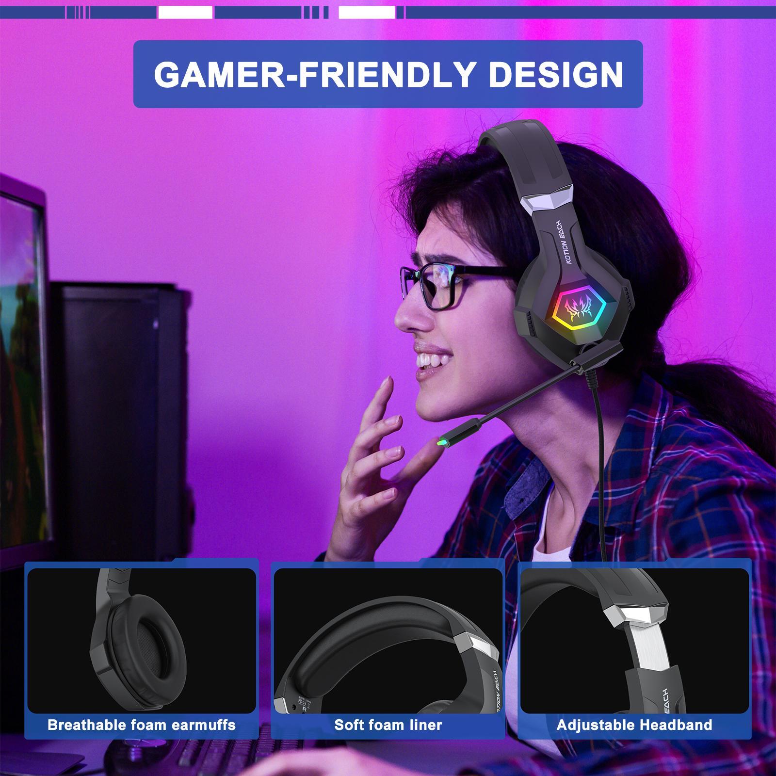 Omni Esports Headset With Mic 1.9M Length - White 13