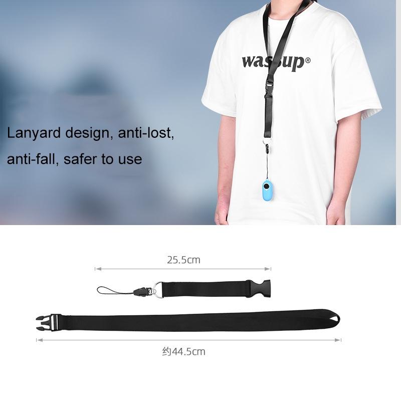Silicone Camera Case Set with Lanyard for Insta360 Go2 - White 3