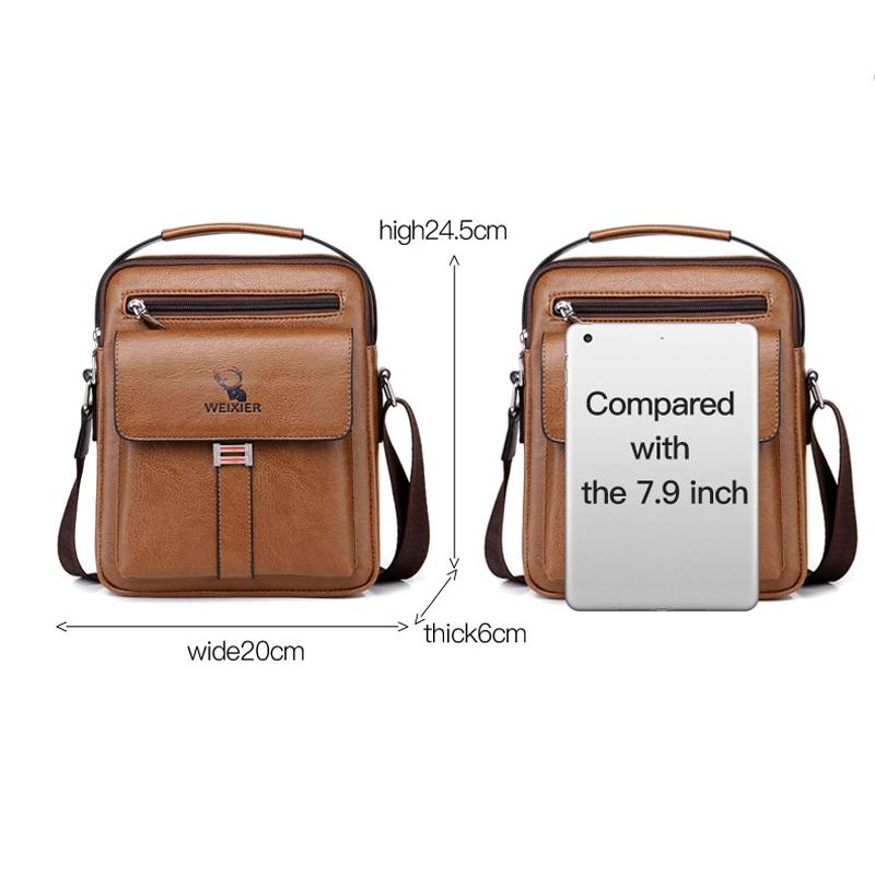 Large Capacity Men Business Backpack - Light Brown 4