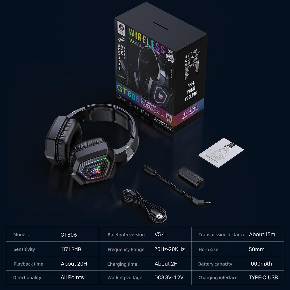 Tri-Mode Bluetooth E-Sports Headset - White 3